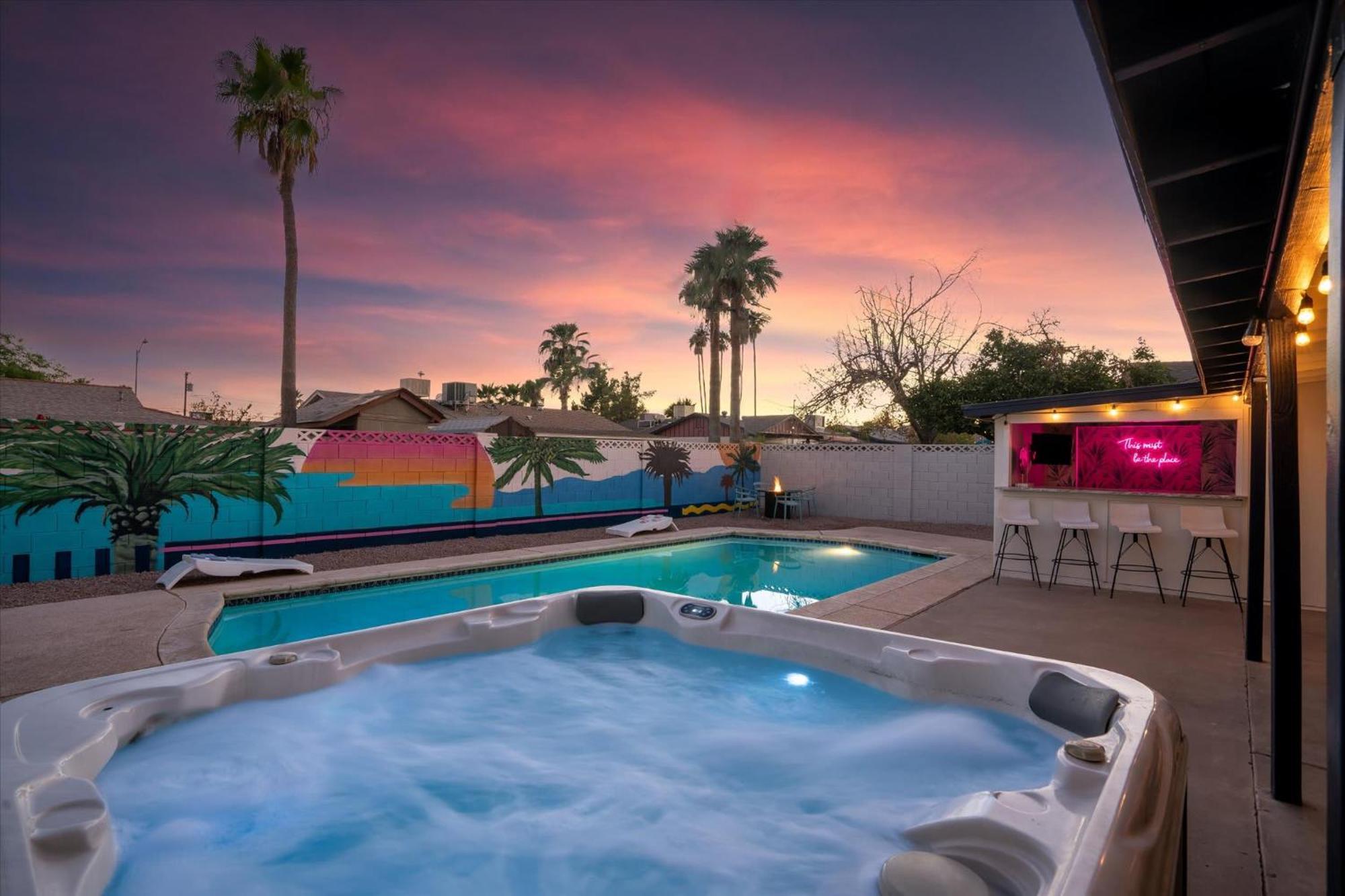 Girls Getaway Haven Outdoor Bar W Pool & Hot Tub Villa Scottsdale Dış mekan fotoğraf
