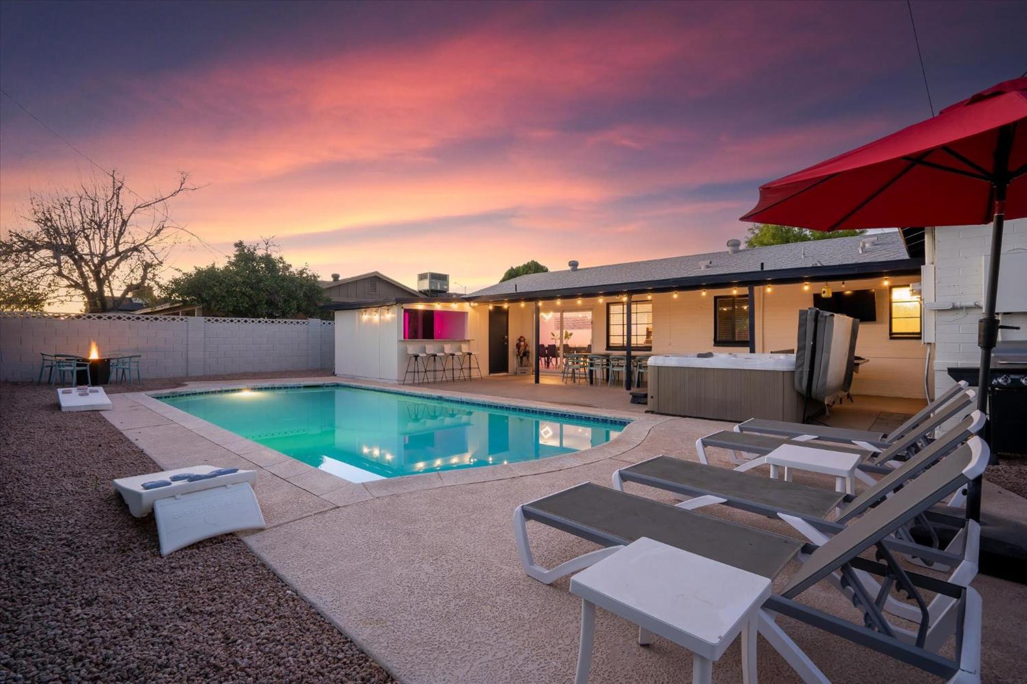 Girls Getaway Haven Outdoor Bar W Pool & Hot Tub Villa Scottsdale Dış mekan fotoğraf